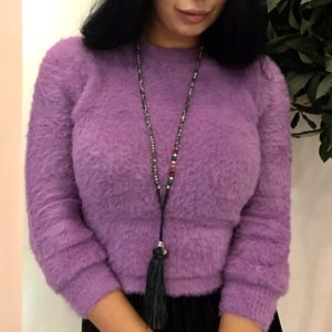 Пушистый укороченный свитер с Aliexpress за 1000 рублей