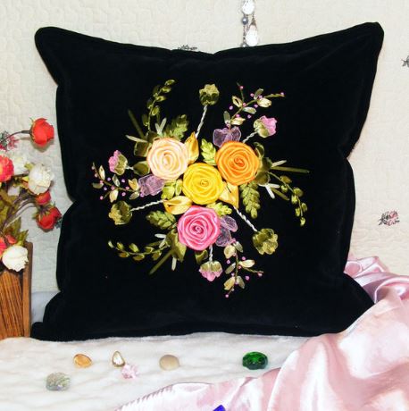 Вышивка лентами подушки - - купить в Украине на aikimaster.ru